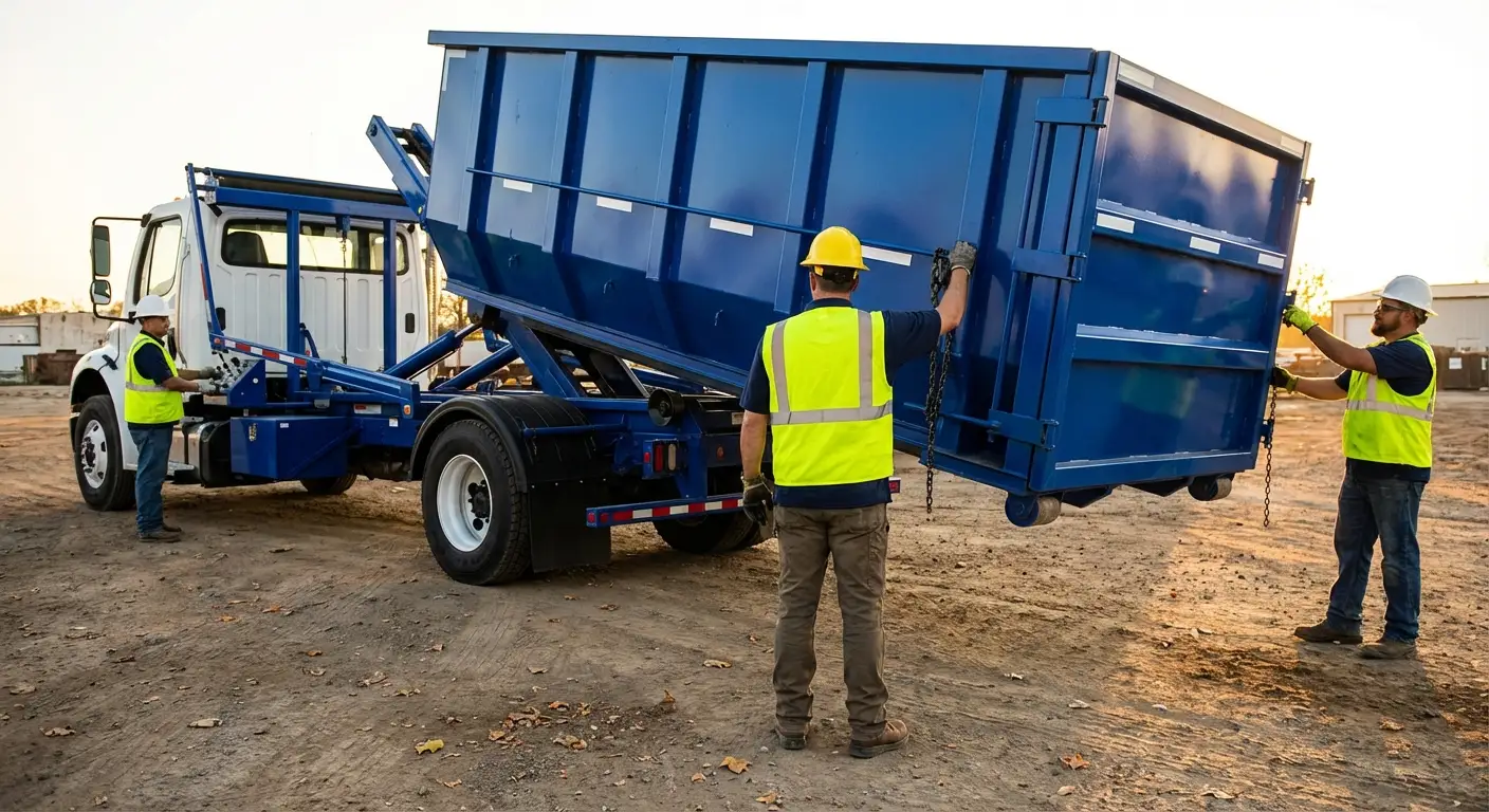 Commercial debris containment dumpster in Aurora, CO