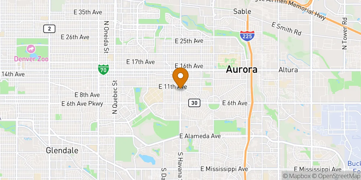  neighborhood map in Aurora, CO