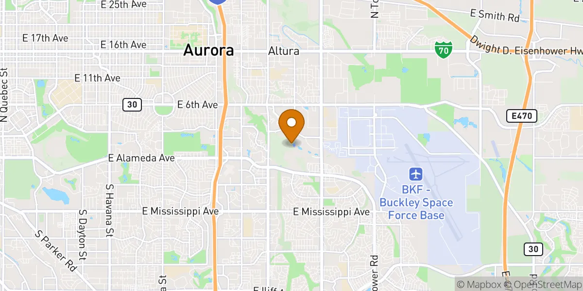 neighborhood map in Aurora, CO