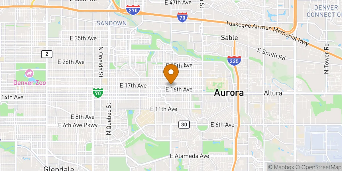  neighborhood map in Aurora, CO