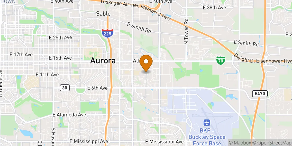  neighborhood map in Aurora, CO